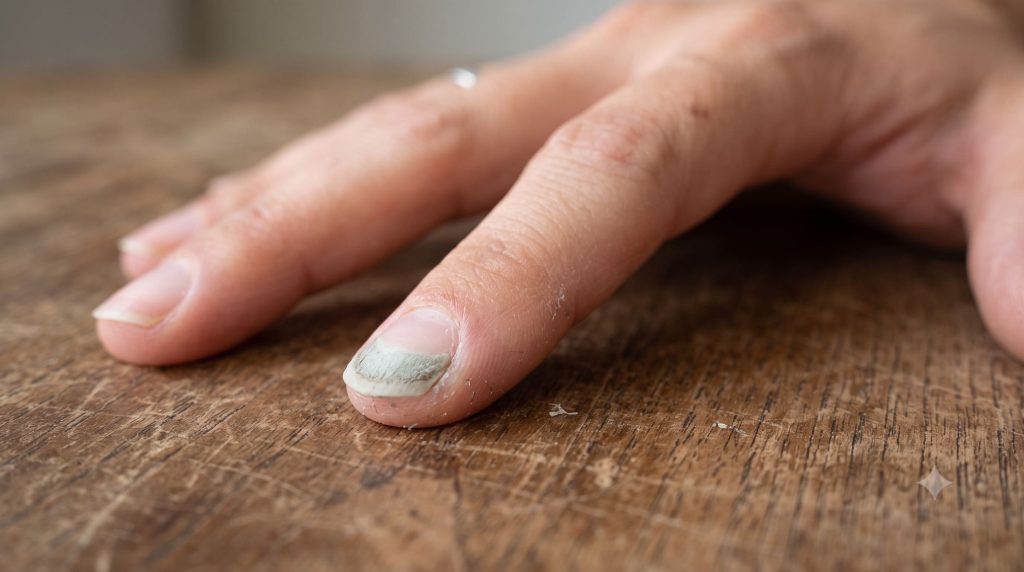 peau sous les ongles